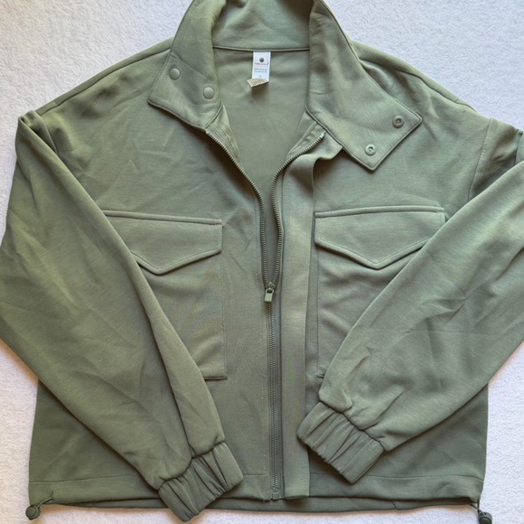 Yogalicious Jackets & Blazers - Yogalicious Women's Olive Softlite Scuba Autumn Jacket